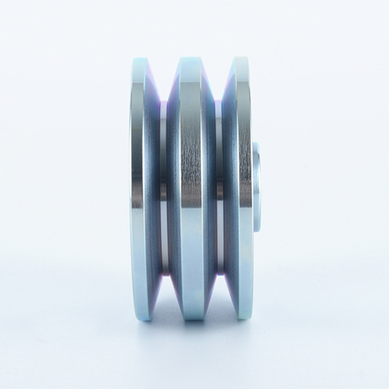 Double-groove conical sleeve pulley, iron galvanized pulley, 17mm shaft hole diameter, motor power transmission belt, pulley Item Picture