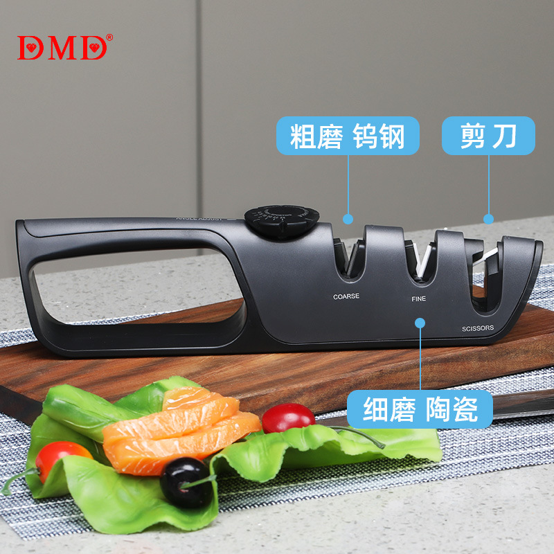 Wholesale DMD kitchen knives and scissors, quick whetstone, household multi-functional Angle adjustable tungsten steel knife sharpener from the manufacturer full figure