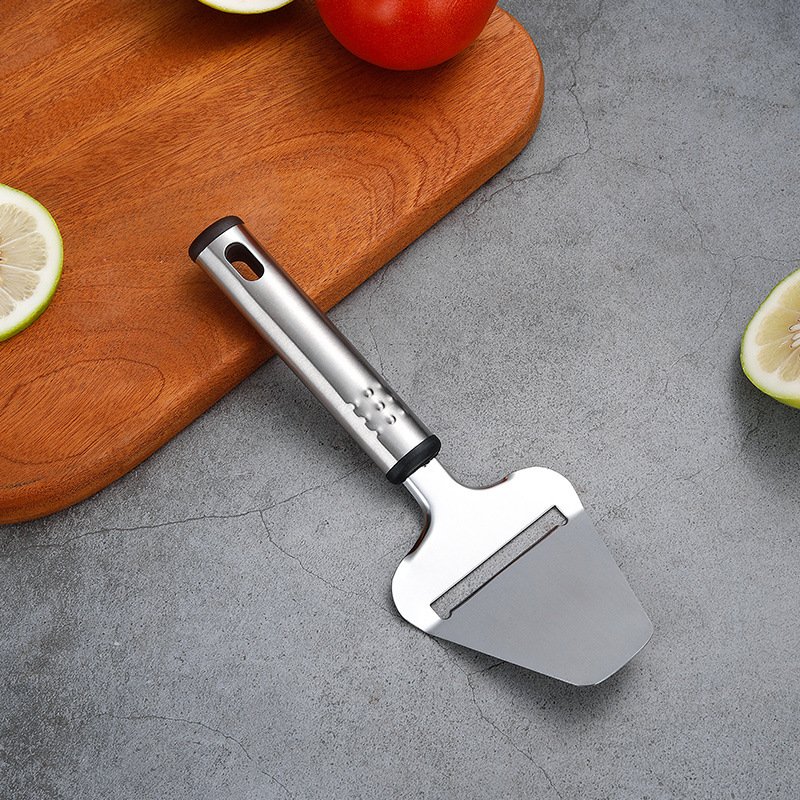 In stock: stainless steel cheese spatula, straight butter roll knife, baking utensils, potato slicer, cheese slicer full figure