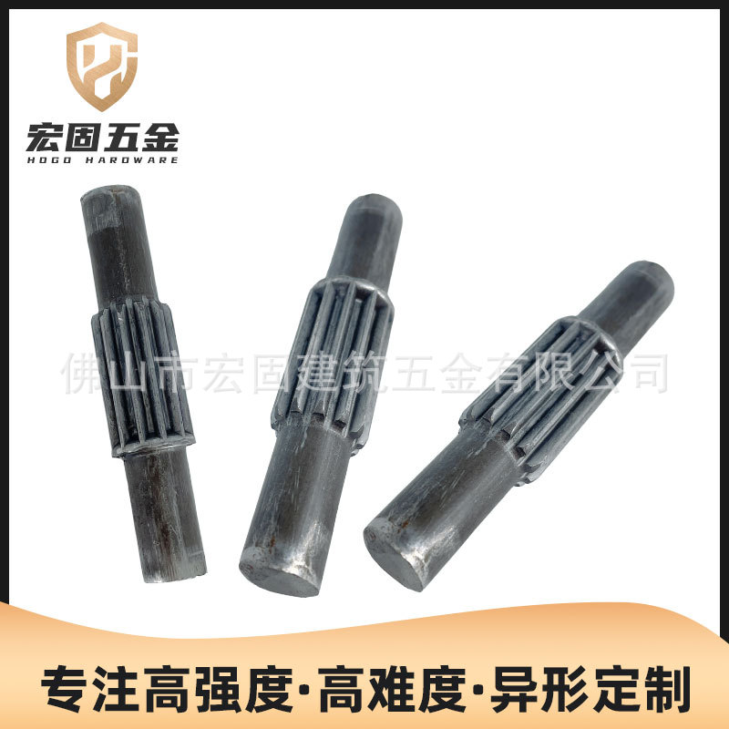 Non-standard gear shaft cold heading processing of door closers, automatic positioning CNC iron splined shaft gear accessories details Picture