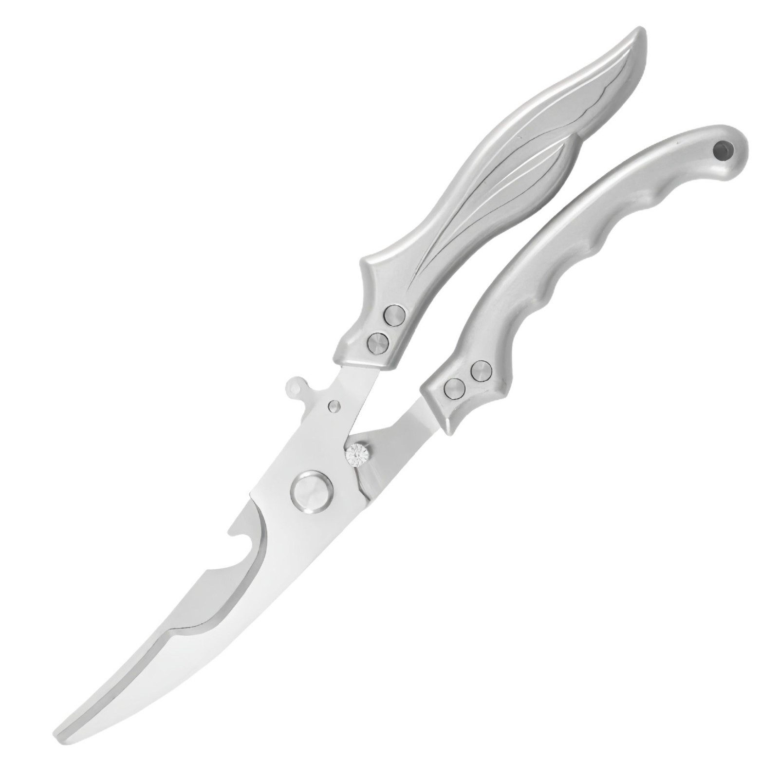 Kitchen scissors, powerful chicken bone scissors, all-steel chicken bone scissors for food, multi-functional household fish bone scissors, specially designed for killing fish and grilling meat Item Picture