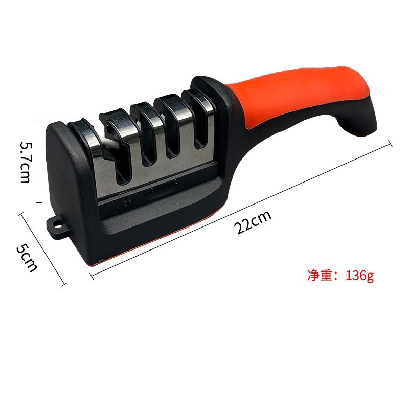 Yangjiang multi-functional household four-stage knife sharpener, stone rod three-stage quick travel knife sharpener wholesale Item Picture