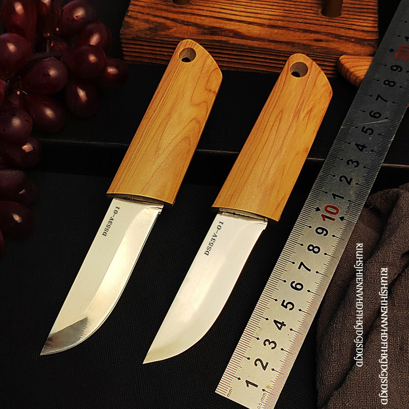 Household fruit knife, outdoor hand-handled meat knife, knife for cutting fruits, vegetables and meat, portable small fat knife, outdoor knife Specification drawing