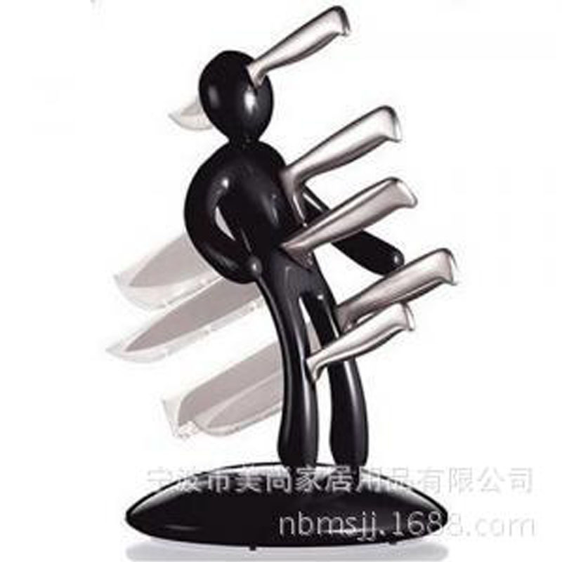Wholesale creative human-shaped knife sets, multi-functional stainless steel knife holder sets, knife seat logos for kitchen use Item Picture