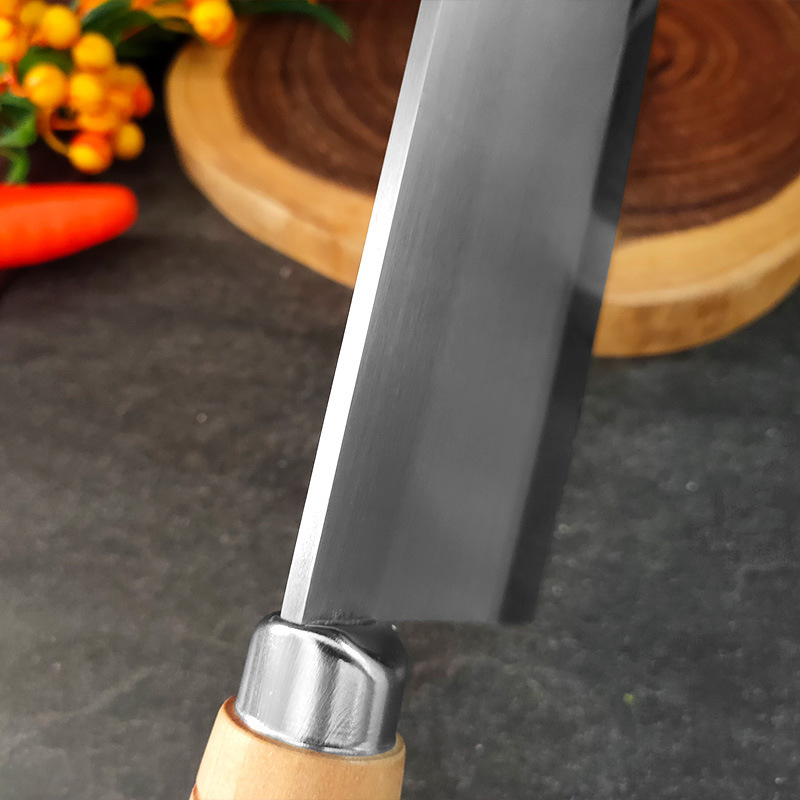 Yangjiang forging, cutting and chopping dual-purpose knives, kitchen knives, commercial roast meat knives, Jiujiang curved cutting and chopping knives, hotel handcrafted knives Specification drawing