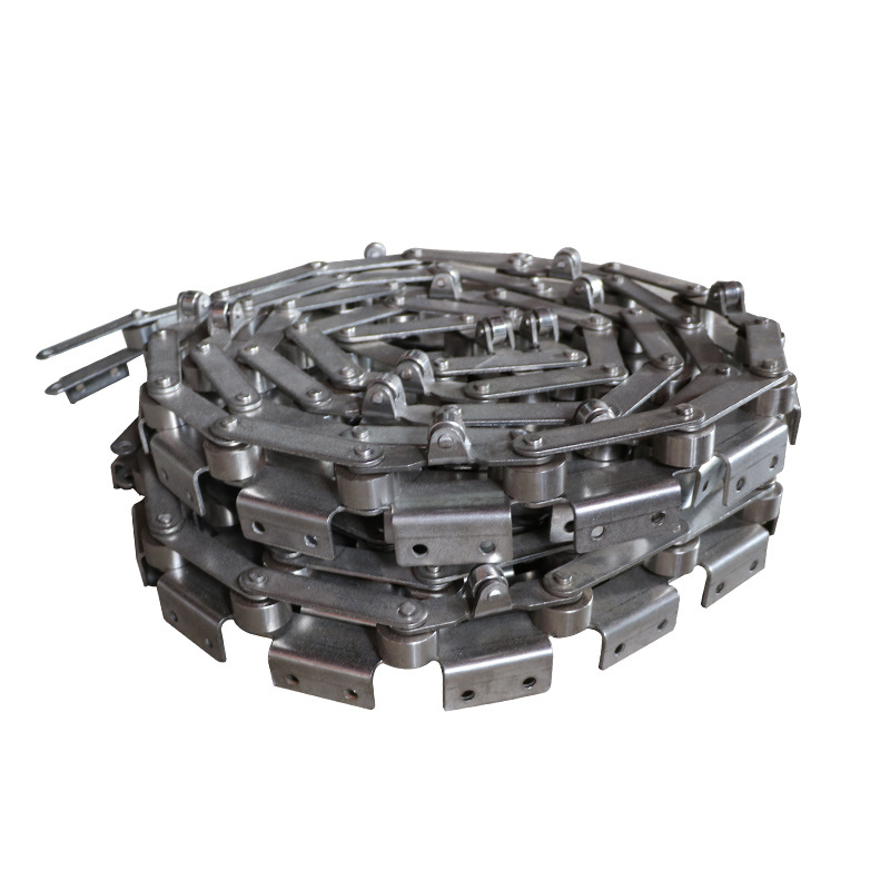 Stainless steel non-standard chain industrial conveyor belt, chain bent plate large ball chain, carbon steel large pitch conveyor chain Item Picture