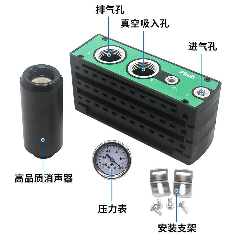 AMC Pneumatic high-flow and high-suction force VTM301 negative pressure ATM306 vacuum pump PM401 multi-stage vacuum generator Application Scenario