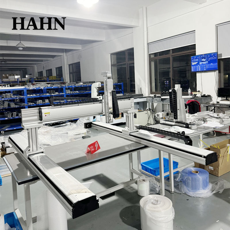 HAHN industrial robot xyz three-axis vertical gantry double-drive slide table fully enclosed synchronous belt linear module factory full figure