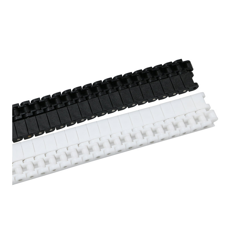 Black RS40P keel nylon chain, 60P drive chain, loading and unloading machine, white POM plastic drive drag chain Item Picture