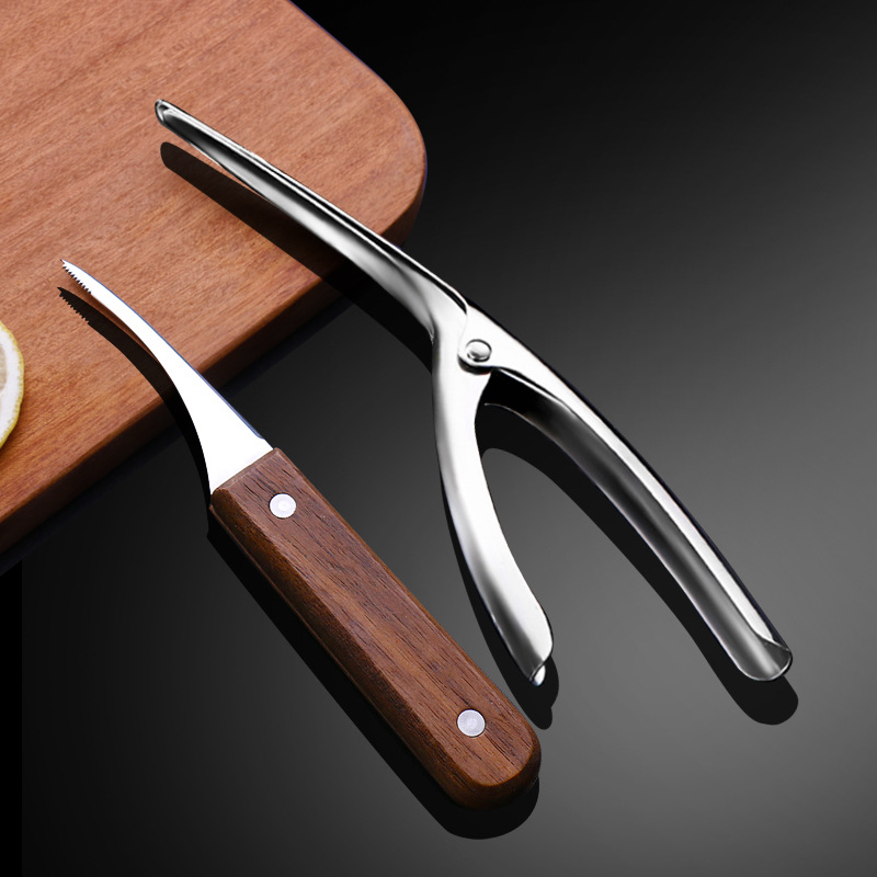 Stainless steel shrimp opener, shrimp vein removal knife, shrimp shell peeling tool, shrimp intestine cleaning knife, fish belly cutting knife, shrimp opening knife, and shrimp vein picking knife full figure