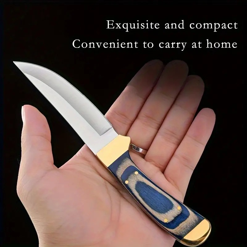 Pure copper-headed Mongolian hand-handled meat knife, fruit knife, portable knife for outdoor camping, meat knife, meat cutting knife, Western cuisine knife details Picture
