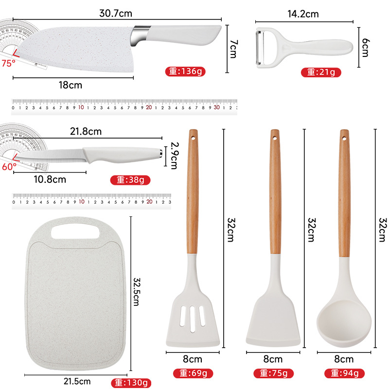Fruit cutting board, wheat straw cutting board, baby food sticky board, household vegetable cutting board, kitchen knife cutting board set Item Picture