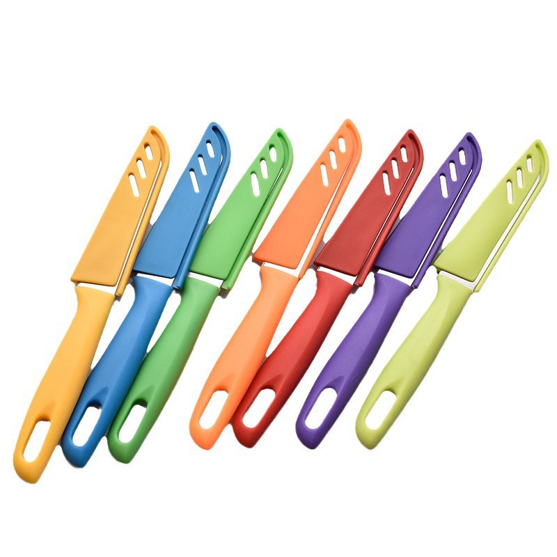 Kitchen fruit knife, stainless steel fruit and vegetable peeler knife, household portable outdoor apple peeler with sheath full figure