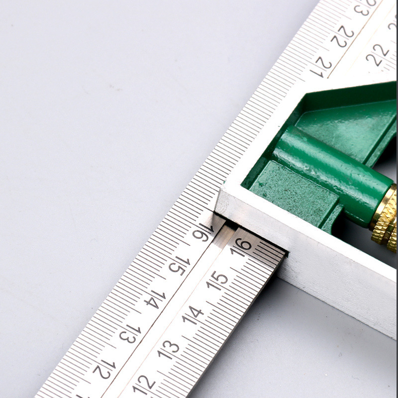 90-degree stainless steel thickened multi-functional high-precision woodworking right-angle ruler, movable combination Angle ruler for export Application Scenario