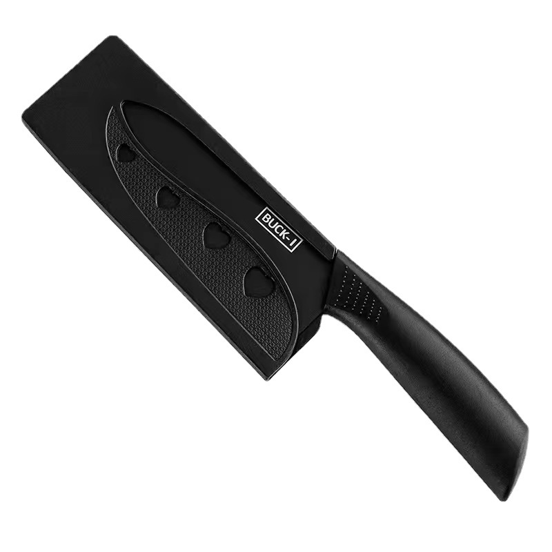 Stainless steel kitchen knife set, black-edge slicing knife set, sharp ladies' knife set, kitchen knives Item Picture