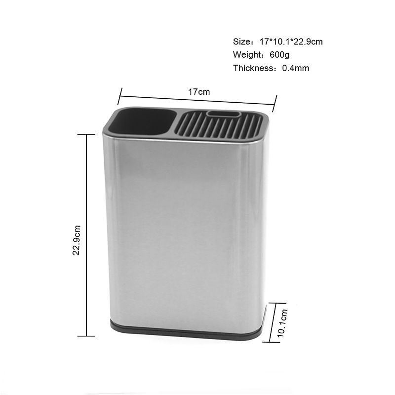 Cross-border in-stock stainless steel knife rack, knife holder, storage rack, kitchen storage rack knife block holder Specification drawing