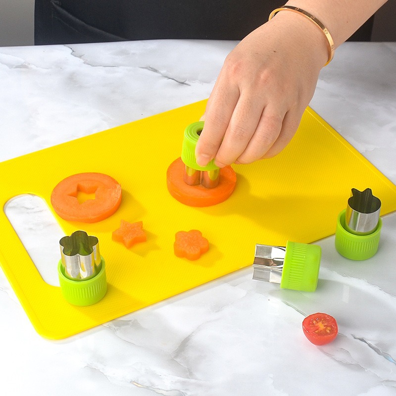 In-stock children's cutting board set, hand-friendly plastic knife for cutting vegetables, early education kindergarten children's cake knife set Specification drawing