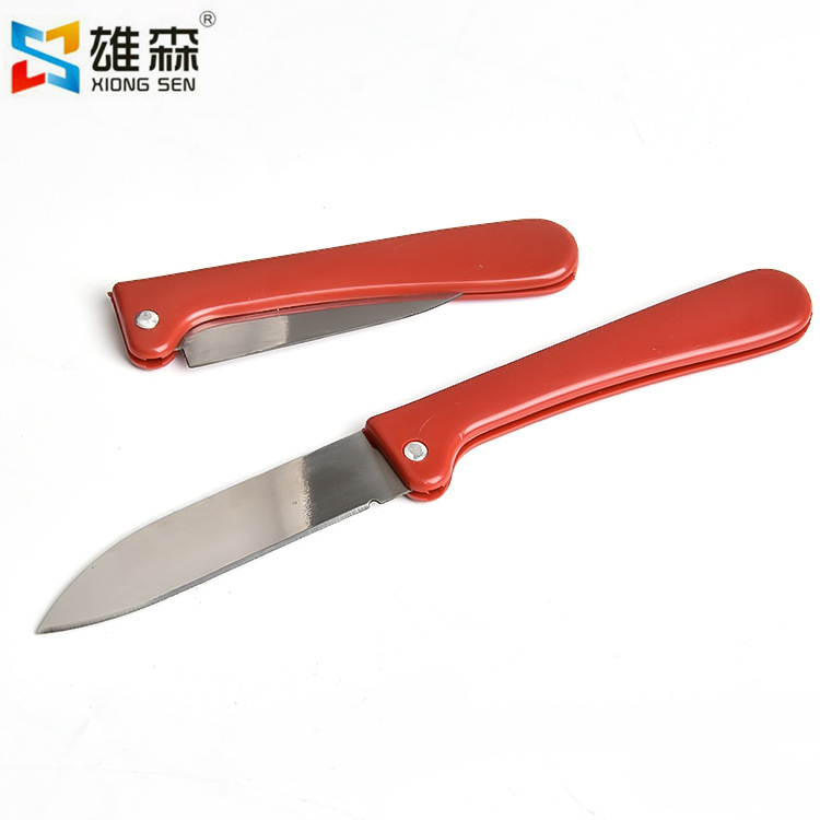 Fruit knife, household folding portable knife, stainless steel peeling and peeling, kitchen, outdoor and camping portable, factory direct sales Item Picture