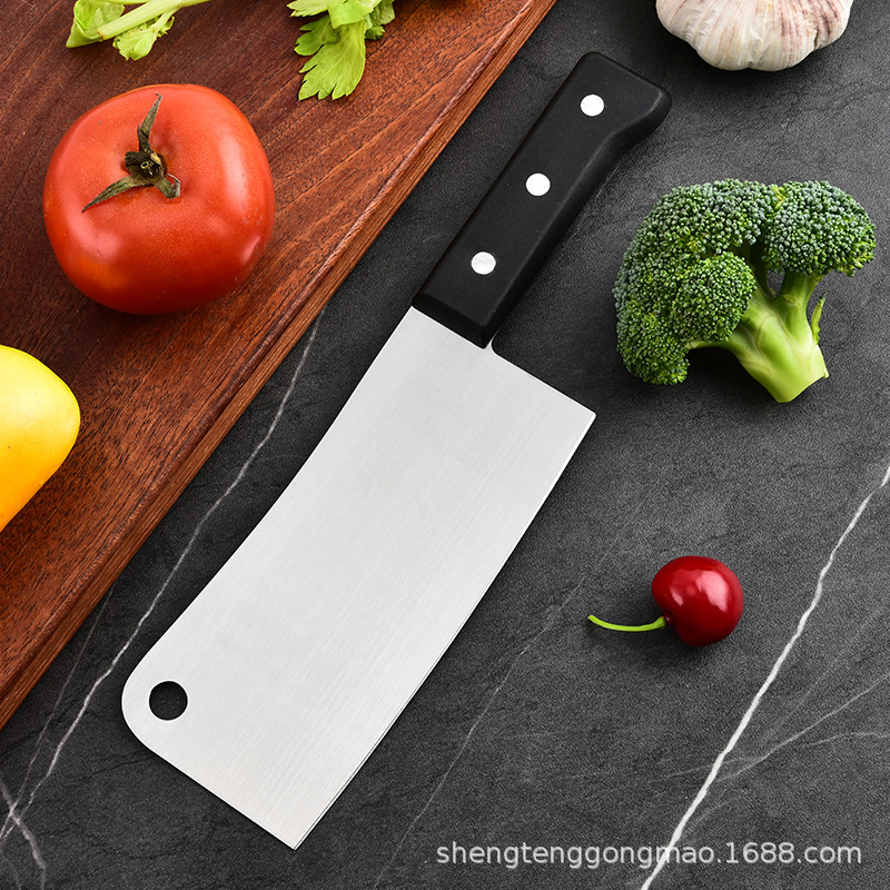 Kitchen eight-piece set, suction card set, stainless steel PP knives, chef knives, fruit knives, kitchen knives, meat cutting kitchenware Application Scenario