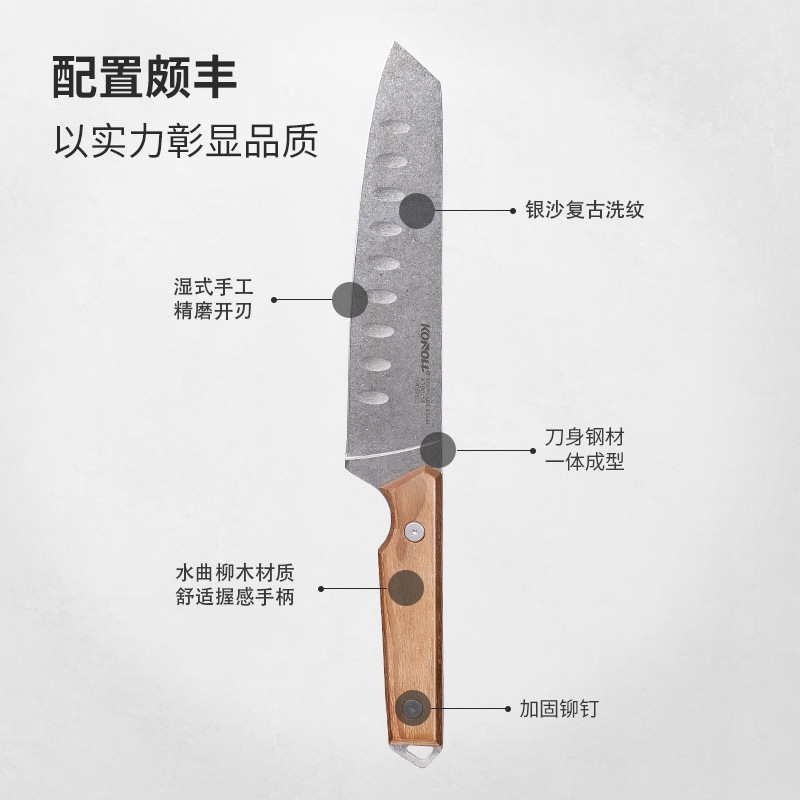Yangjiang Knife Set: Kitchen knife, chef's knife, fruit knife, all-purpose knife, peeler knife combination, gift set Specification drawing