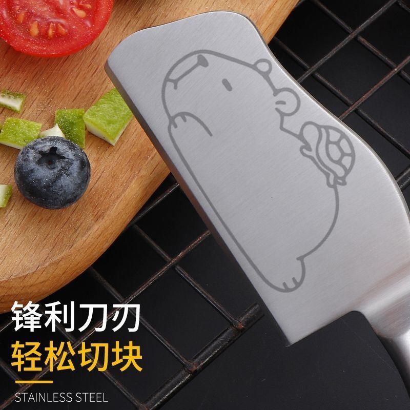 All-steel mini kitchen knife, children's cute knife, fruit cutting knife, multi-functional small knife, Kapibabara express delivery opening knife Specification drawing