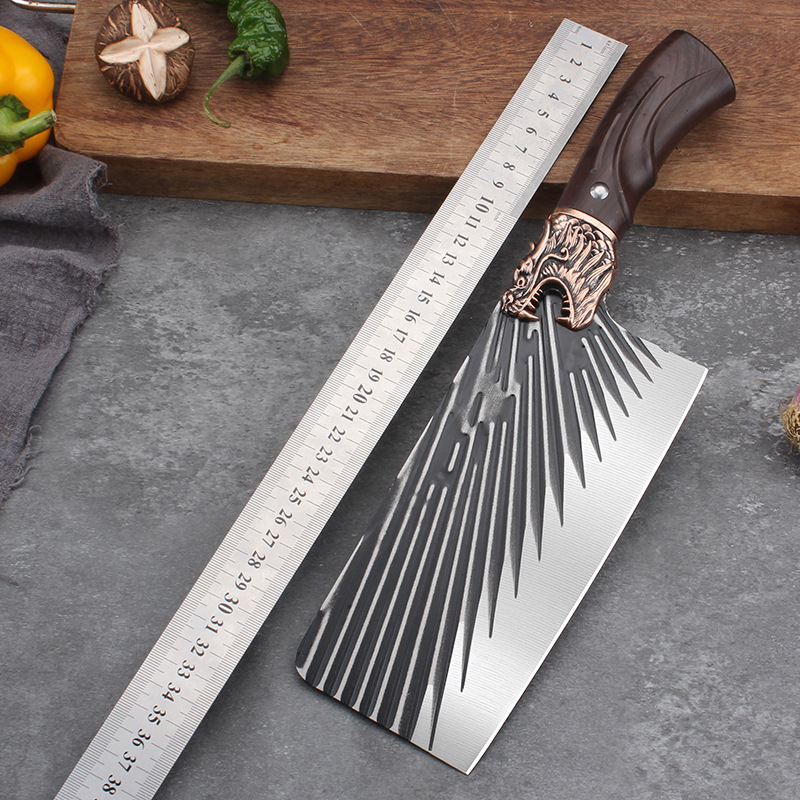 Yangjiang kitchen knives run around the world, stainless steel kitchen knives, hand-forged bone-cutting knives, sharp cutting edges, bone-cutting and slicing knives Application Scenario