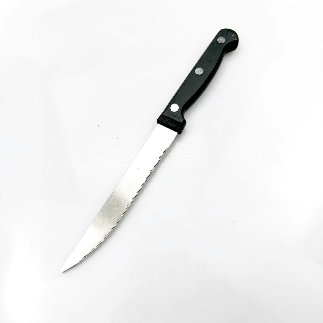 Cross-border best-selling serrated steak knife, stainless steel steak knife, stainless steel steak cutting knife, hotel and Western restaurant special Item Picture