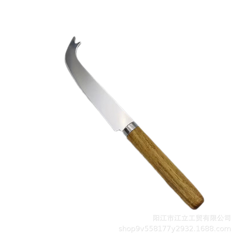Acacia wooden-handled stainless steel cheese knife, cream knife, cheese knife, butter knife, slicer, baking tools Item Picture