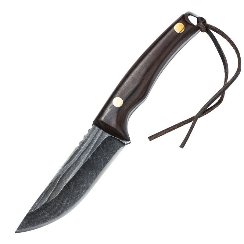 Forged bone-picking knife, sharp wooden handle, straight knife, hand-held meat knife, barbecue meat, roast lamb, outdoor knife manufacturer in stock Item Picture