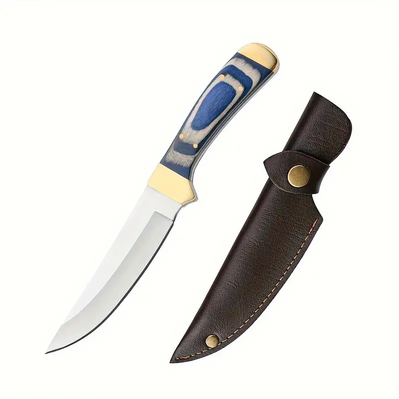 Pure copper-headed Mongolian hand-handled meat knife, fruit knife, portable knife for outdoor camping, meat knife, meat cutting knife, Western cuisine knife Item Picture