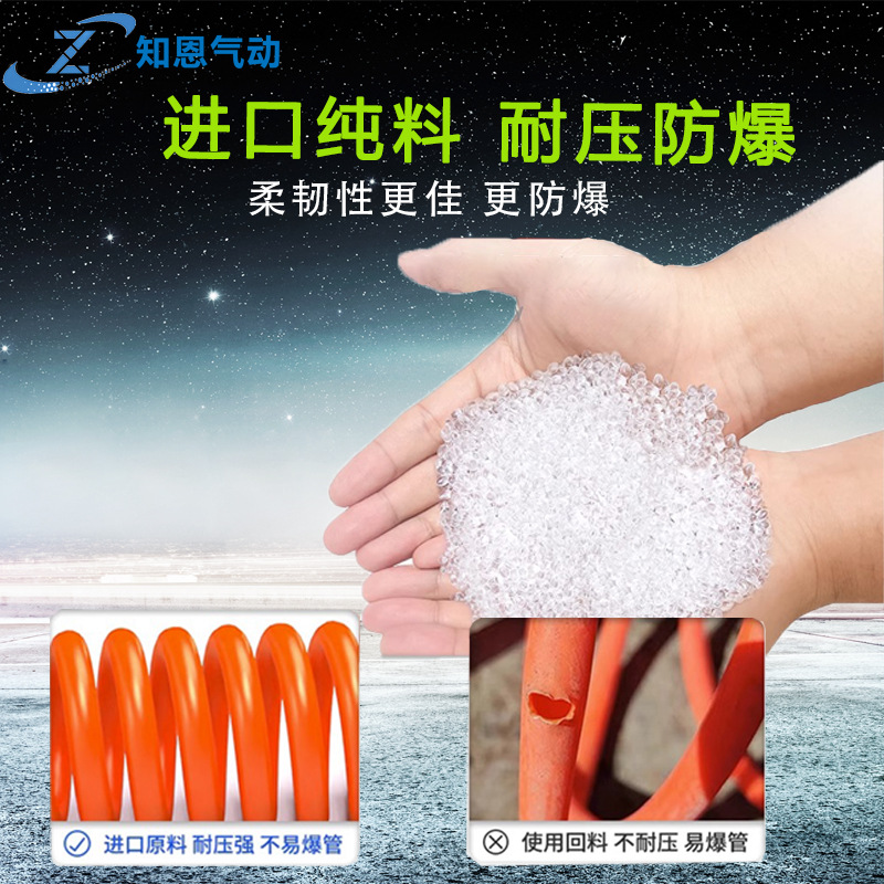 6/8/10mm telescopic spring tube pneumatic air pump screw air compressor PU hose high-pressure air pipe air duct Application Scenario