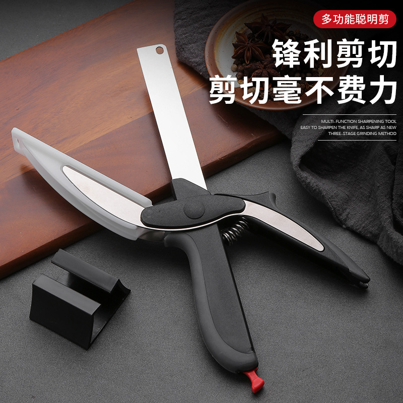 In-stock kitchen scissors, multi-functional chicken bone scissors, stainless steel kitchen scissors, disassembly and assembly, smart cutting, multi-purpose cutting board details Picture