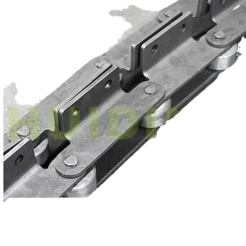 P100 long-pitch industrial conveying curved plate chain, inner and outer single and double side lug large ball chain assembly line Item Picture