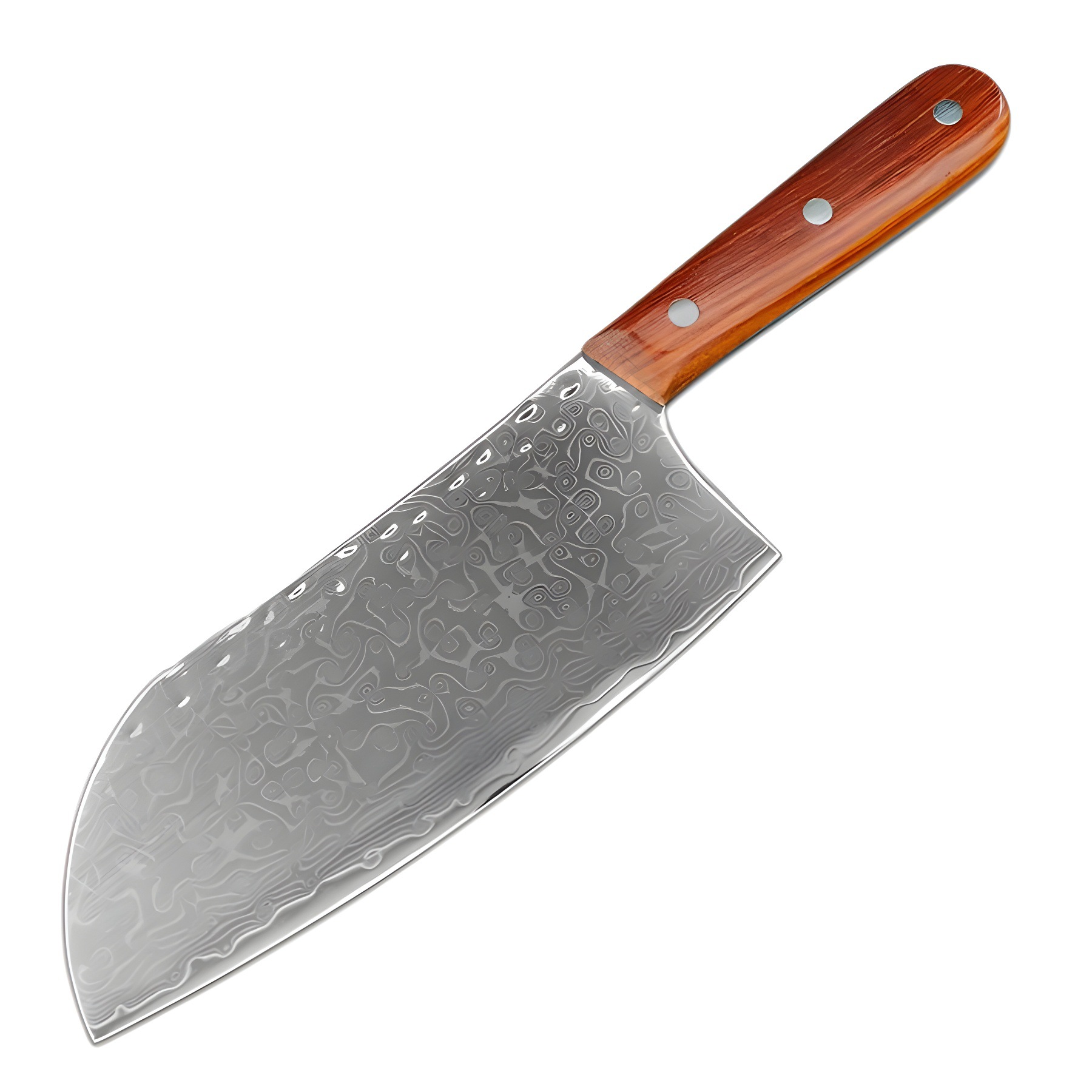 Damascus steel kitchen knife, slicing knife, household lady's meat slicing knife, cooking knife, Western chef's knife, fruit knife Item Picture