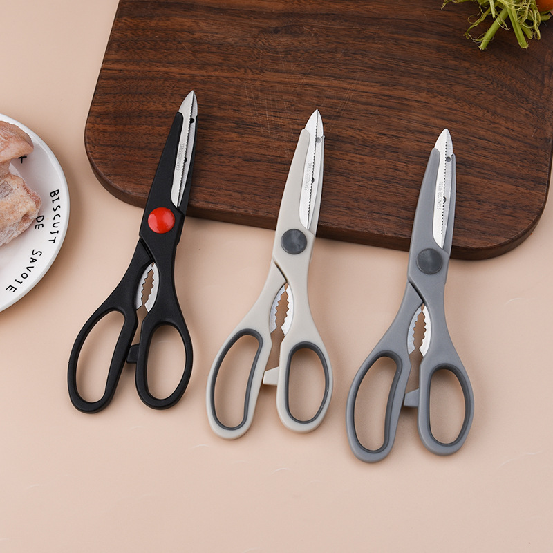 Wholesale multi-purpose stainless steel strong and sharp chicken bone scissors, cooked food scissors, and multi-functional household kitchen scissors from the manufacturer Application Scenario