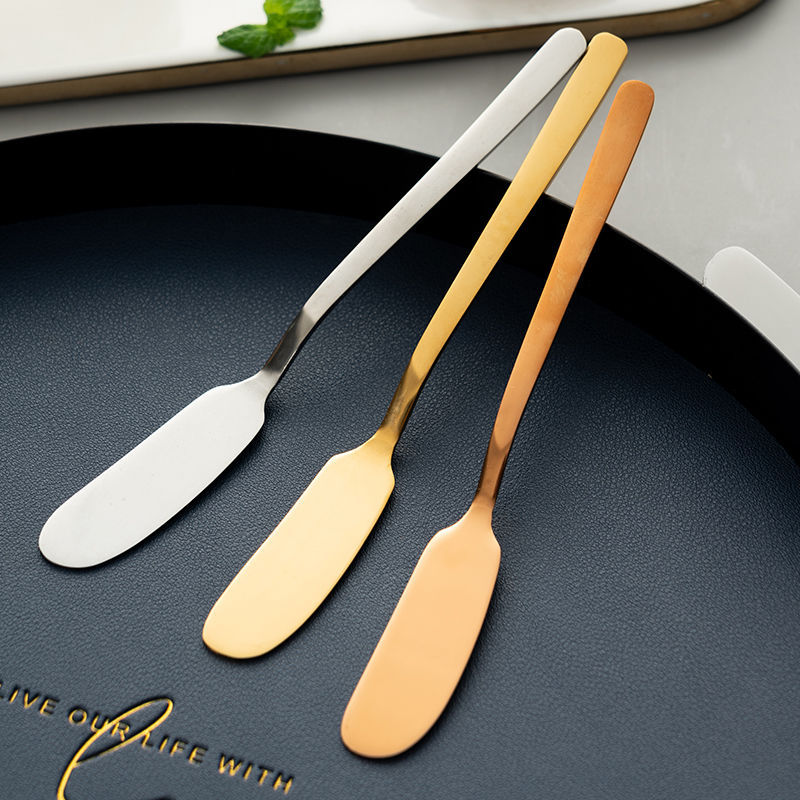 304 Butter knife, butter knife, cheese dessert spread knife, spatula knife, jam spatula, thickened stainless steel Western cuisine knife details Picture
