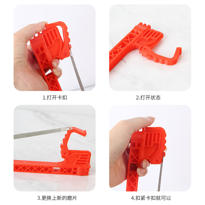 Double-sided diamond sharpening tool, suspended diamond sand sharpening stone, multi-functional new type of sharpening tool, household sharpening tool Specification drawing