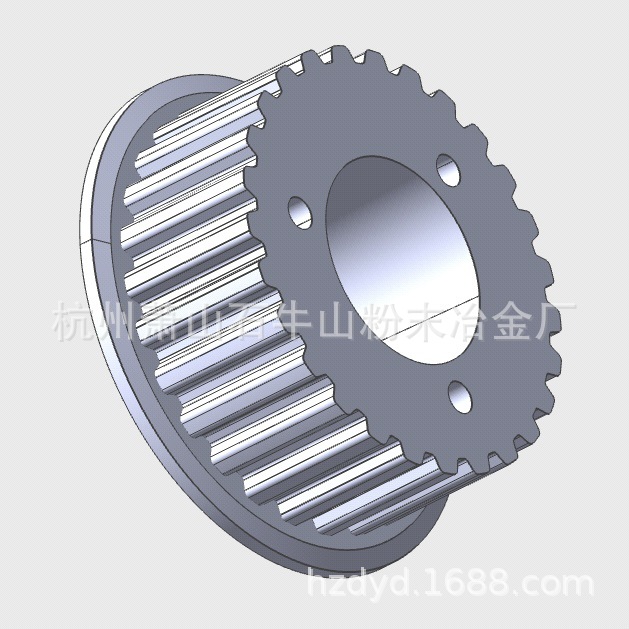 Synchronous pulley drive, pulley idler, powder metallurgy process, iron-based material, Zhejiang Powder Metallurgy Factory full figure