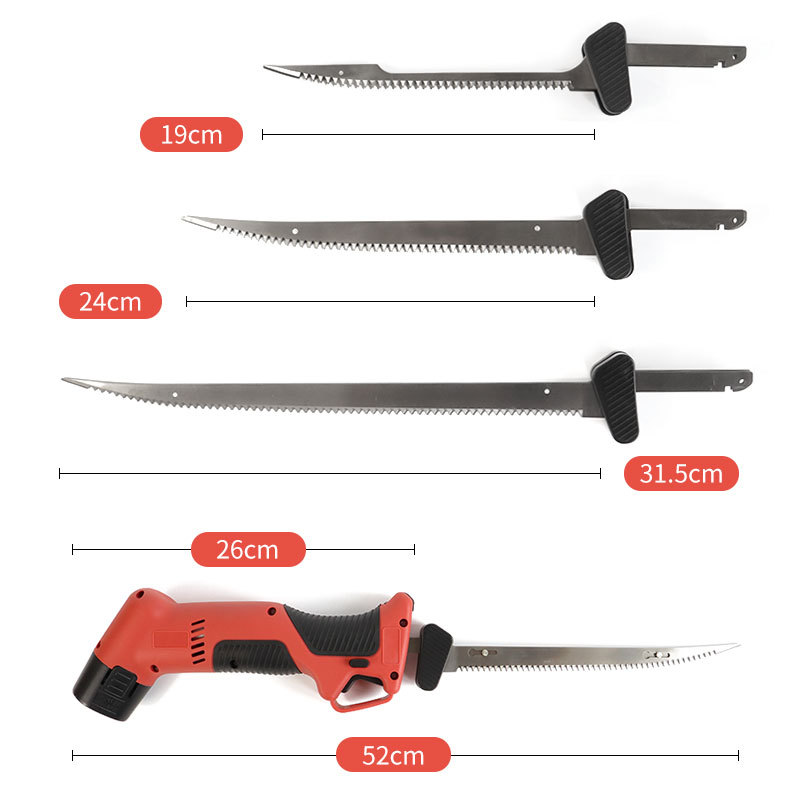 Cross-border wireless electric kitchen knife for cutting fish slices, bread and frozen meat, rechargeable lithium battery fish knife for outdoor use Item Picture