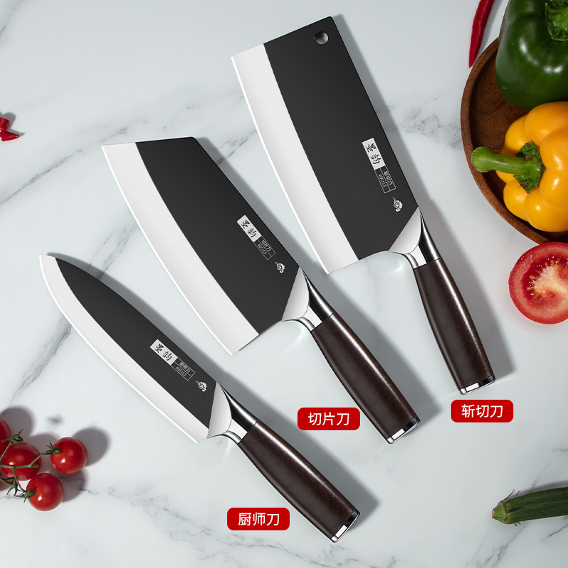 New kitchen combination set knife, slicing knife, household kitchen knife, kitchen knife, kitchen-specific chopping and stainless steel dual-purpose knife details Picture