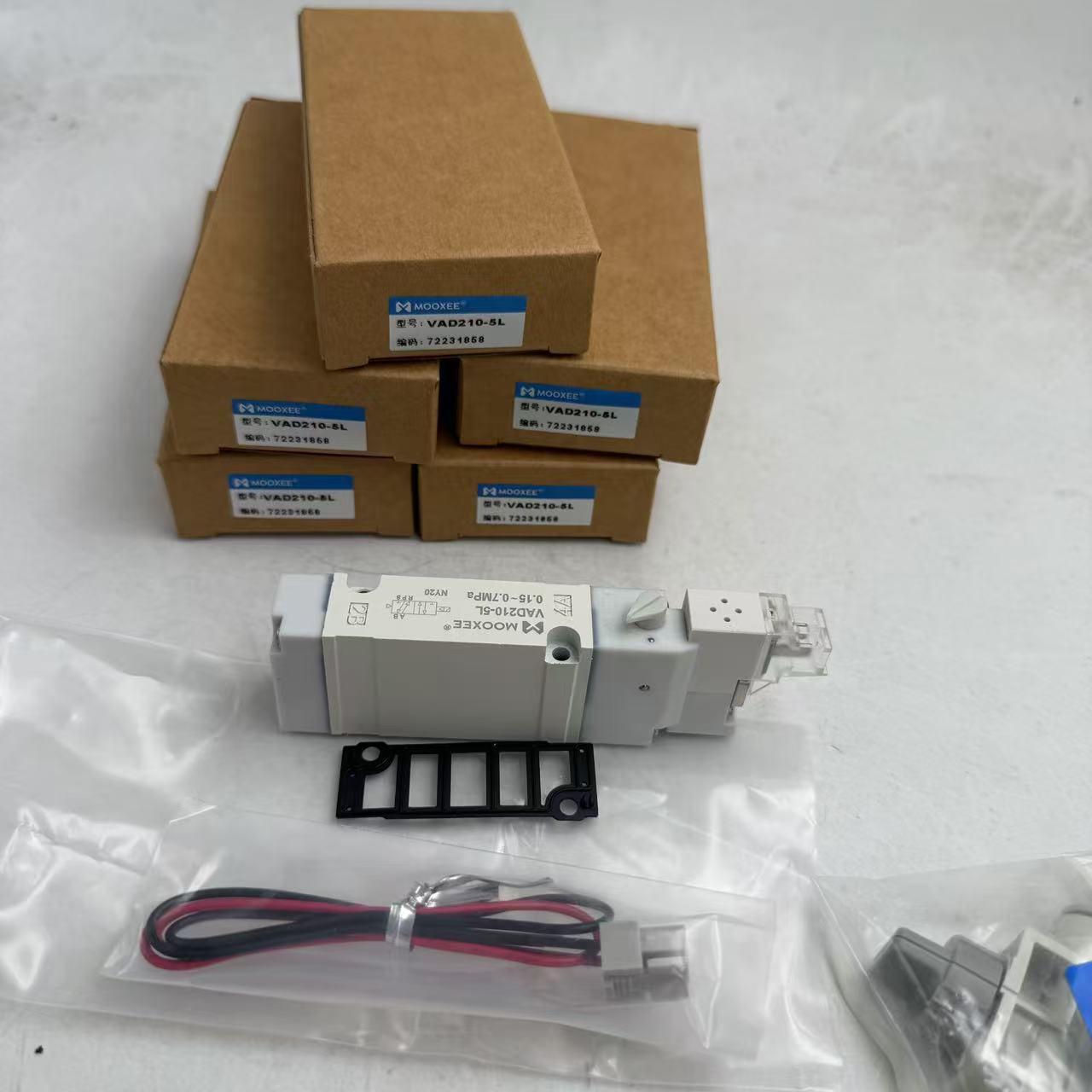 The entire series of MOOXEE holographic genuine solenoid valves VAD210-5L are available for order Specification drawing
