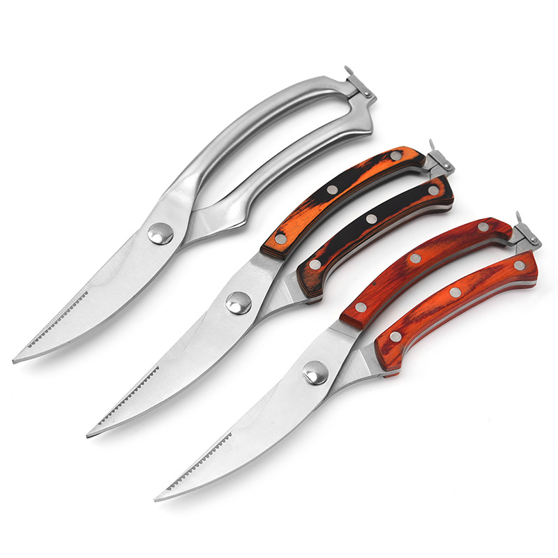 Factory in-stock strong chicken bone scissors K1 Yangjiang kitchen multi-functional kitchen hard bone food complementary food household scissors Item Picture