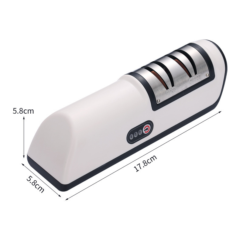 Cross-border bestseller electric knife sharpener, a fast kitchen knife sharpening tool, fully automatic household high-end and convenient electric knife sharpener Item Picture