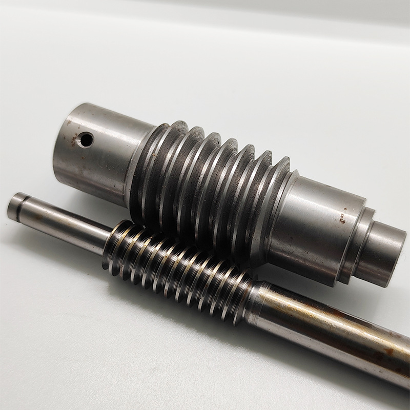 The worm gear and worm CNC lathe with a through-center machine is used to process non-standard precision small-module single and double-head copper worm motor gears details Picture