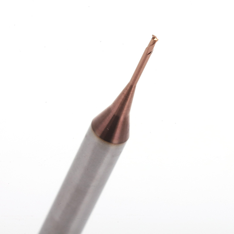 HX series small diameter deep groove flat cutters, long neck no-hole tungsten steel coated end mills, micro small diameter deep groove flat-bottom end mills details Picture
