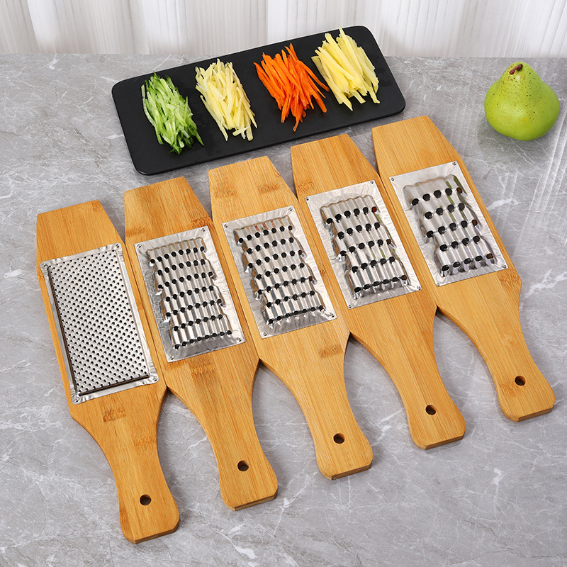 Distribution bamboo board grater, made of stainless steel No. 14 and No. 16, thickened copper sheet, fixed with screws, can be used to cut vegetables into thin strips in the kitchen Specification drawing