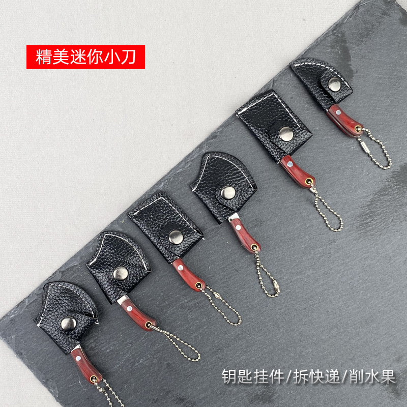 Mini knife, keychain, small kitchen knife, non-folding knife, pendant, accessory, gift knife, express delivery knife, portable knife, key knife details Picture