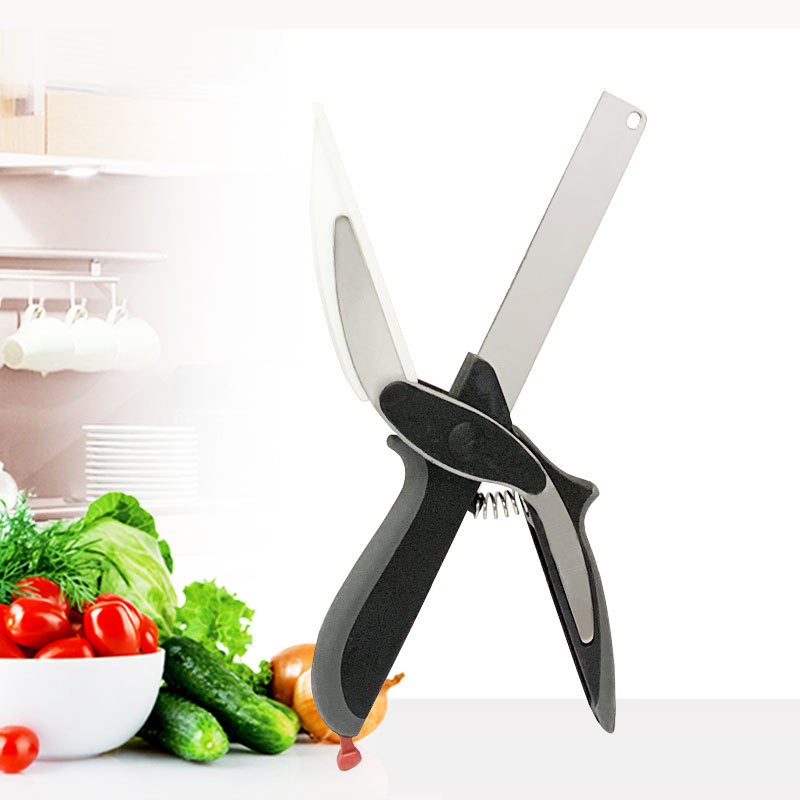 Kitchen scissors, multi-purpose household vegetable scissors, complementary food cutting, kitchen vegetable scissors, smart scissors, cutting board, two-in-one full figure