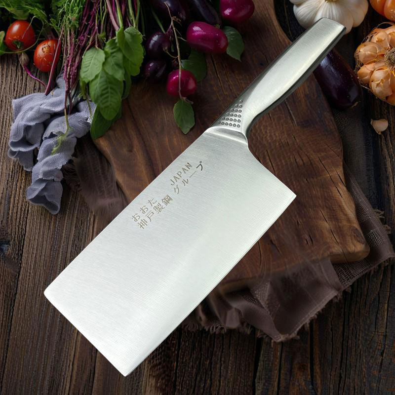 Super sharp stainless steel one-piece kitchen knife for foreign trade inventory, professional bone-cutting knife for chefs full figure
