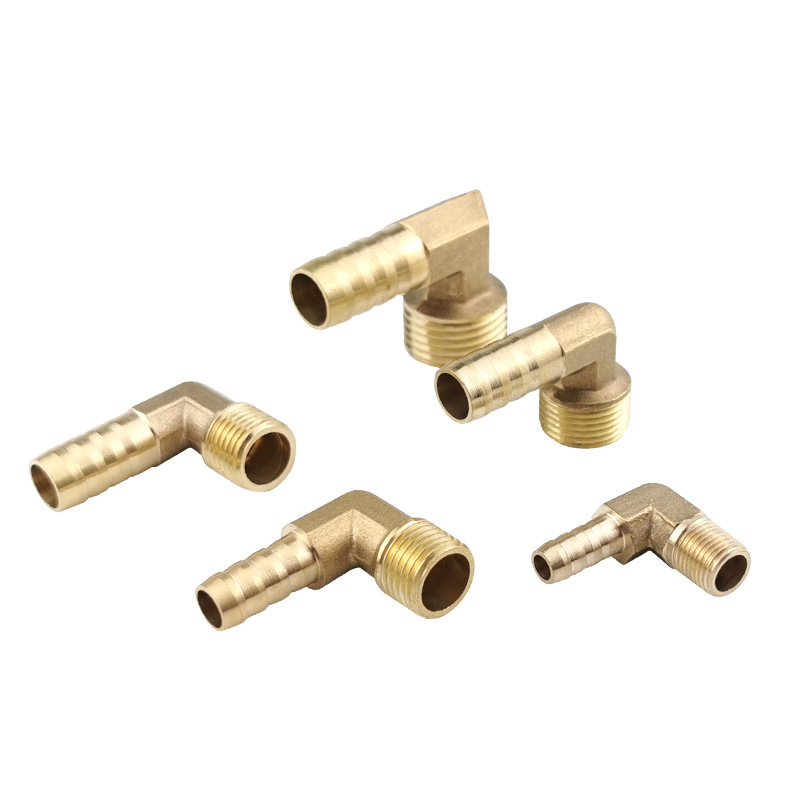 Coal gas Green right-angle copper external wire pagoda joint 1/2/3/4, elbow, hose, air pipe joint 8mm Item Picture